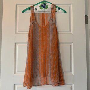 Zoa Sheer Asymmetrical Sleeveless Top